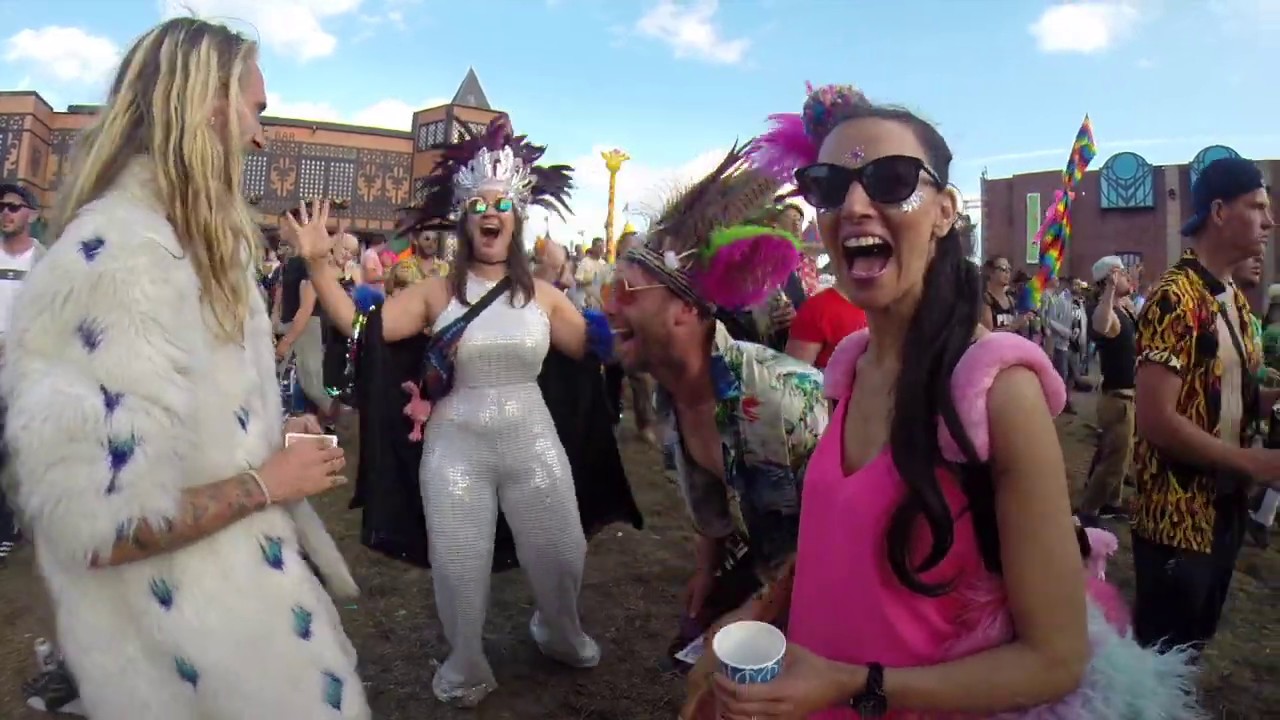 James performing at Boomtown Festival