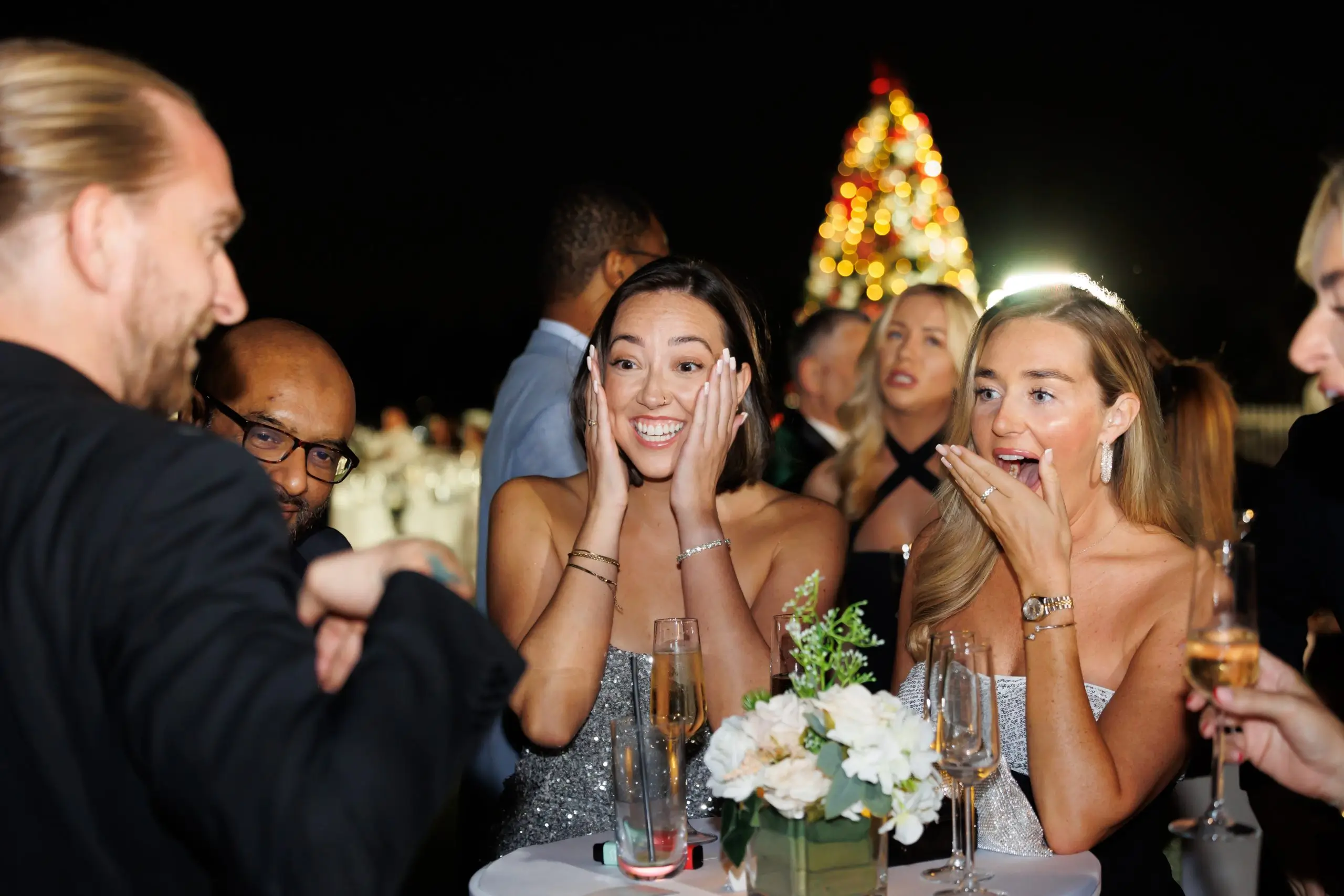 James performing close-up magic at a Freshfields corporate event