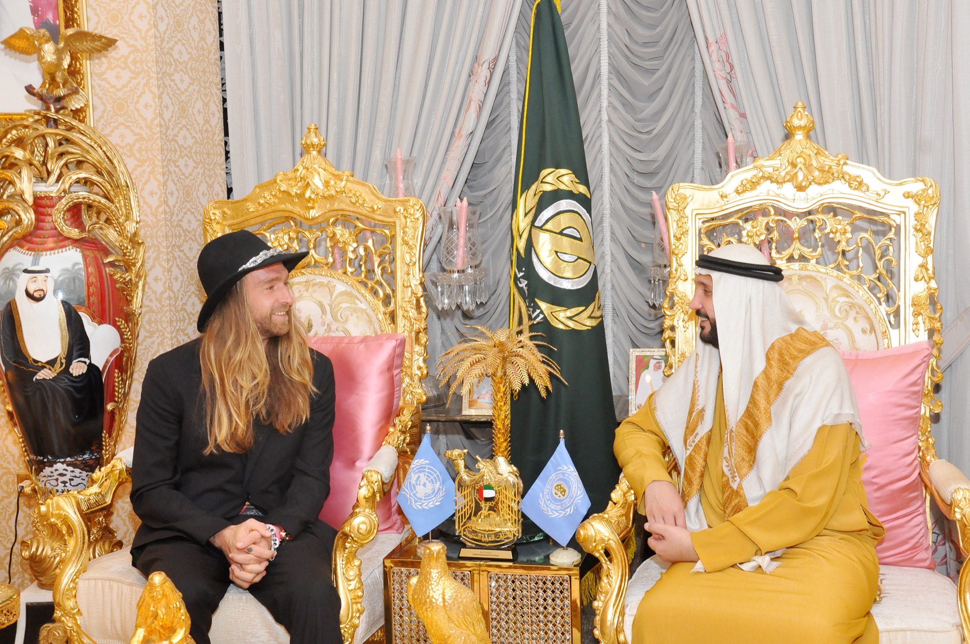 James performing close-up magic at an event