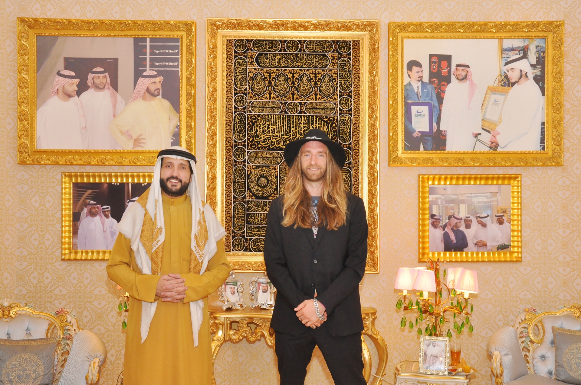 James entertaining VIP guests at a Dubai event